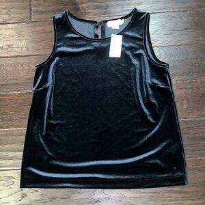 Vineyard Vines Jet Black Sleeveless Velvet Top Women's Size Small NWT Classic